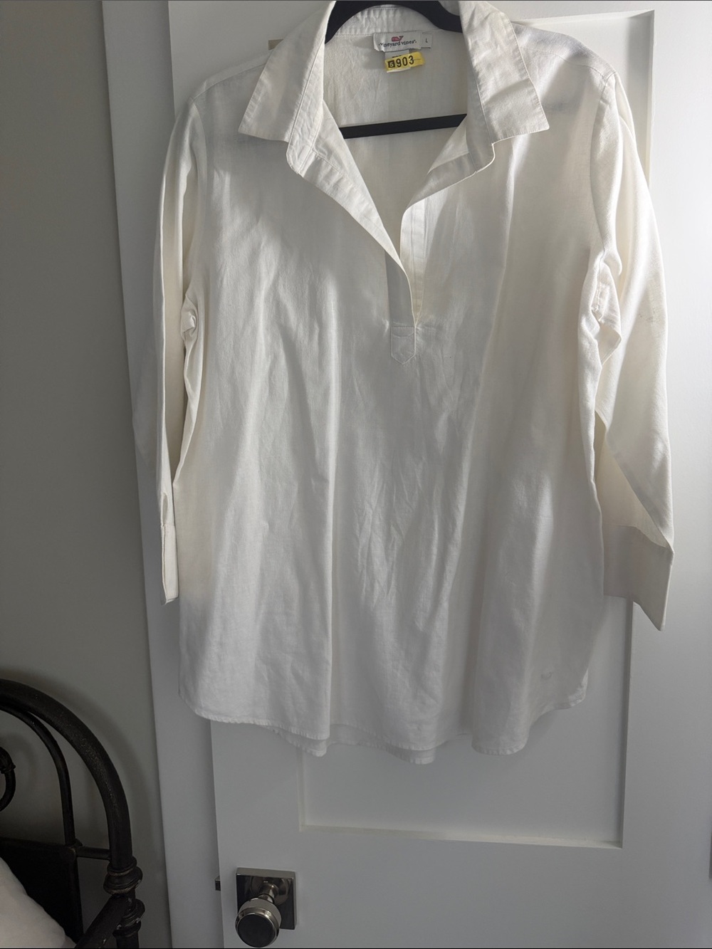 Vineyard Vines Women's White Popover Tunic with Collar